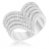 Avera Vera 1.42ct CZ Vintage Inspired Cocktail Ring in Silver — 5 / Silver — view 1