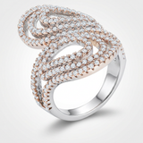 Avera Serina 1ct Cubic Zirconia Pave Circle Ring — 5 / Silver — view 1