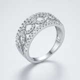 Avera Rina 0.5ct Cubic Zirconia Contemporary Band Ring — 5 / Silver — view 1