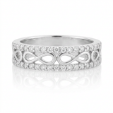 Avera Rema 0.4ct Contemporary Infinity Band Ring — 5 / Silver — view 2