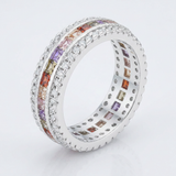 Avera Paula 1.75ct Multicolor Cubic Zirconia Classic Band Ring — 5 / Multi — view 1