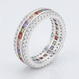 Avera Paula 1.75ct Multicolor Cubic Zirconia Classic Band Ring — 5 / Multi — view 2