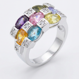 Avera Mina 3.1ct Multicolor Cubic Zirconia Cocktail Ring — 5 / Multi — view 1