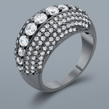 Avera Krista 1.5ct Cubic Zirconia Hematite Contemporary Cocktail Ring — 5 / Grey — view 1