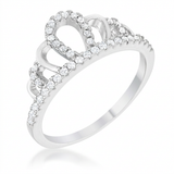 Madeline 0.2ct Simple Crown Ring — 5 / Silver — view 1