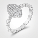 Avera .3Ct Oval-Designed Ring With Cubic Zirconia In Silver — 5 / Silver — view 1