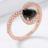 Avera 1.5Ct Chevron Ring With Cubic Zirconia — 5 / Black — view 1