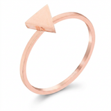 Avera Stainless Steel Triangle Stackable Ring In Pink — 5 / Pink — view 1