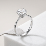 Avera 2 Carat Single Stone Cz Classic Solitaire Ring — 5 / Silver — view 2