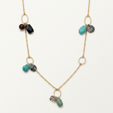 Avera - Avera Golden Assorted Charms and Crystals Necklace - One Size - Gold - View 2