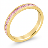 Stylish Stackables Pink Gold Ring — 5 / Pink — view 1
