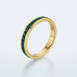 Avera Stylish Stackables Eternity Green Crystal Ring — 4 / Green — view 2