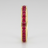 Avera Stylish Stackables Ruby Red Gold Ring — 5 / Red — view 2