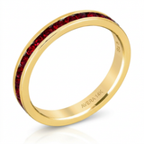 Avera Stylish Stackables Garnet and Gold Crystal Ring — 5 / Red — view 1