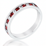 Avera Clear and Red Alternating Crystal Eternity Ring — 5 / Red — view 1