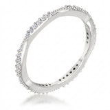 Avera Dainty .42Ct Micro Pave Cz Stackable Eternity Ring — 5 / Silver — view 1