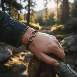 Masculine Sturdy Copper Swivel Infinity Bracelet