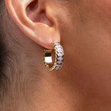 Purple Medium Eternity Hoop by Short & Suite