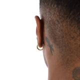 Men's Gold Hoop Earrings in 14K Gold - 15mm by Bling Proud | Urban Jewelry Online Store