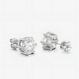 Men's Moissanite Big Earring Studs in 925 Sterling Silver - 9mm by Bling Proud | Urban Jewelry Online Store