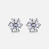 Men's Moissanite Big Earring Studs in 925 Sterling Silver - 9mm Earrings 