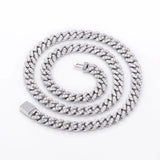 Moissanite Diamond 925 Sterling Silver Cuban Link Chain - 8mm Necklaces 