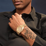 Moissanite Diamond Presidential Watch in 14K Gold - Fully Iced Out by Bling Proud | Urban Jewelry Online Store