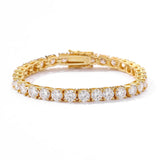 Moissanite Diamond Tennis Chain Bracelet in 14K Gold - 5mm Bracelets 