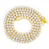 Moissanite Diamond Tennis Chain Necklace in 14K Gold - 5mm Necklaces 