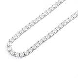 Moissanite Tennis Chain 925 Silver in White Gold - 6.5mm by Bling Proud | Urban Jewelry Online Store