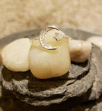 Moon & Star Adjustable Sterling Silver Ring by Fashion Hut Jewelry