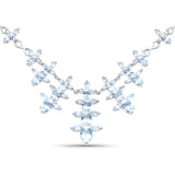 25.15 Carat Genuine Blue Topaz .925 Sterling Silver Necklace