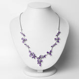 15.72 Carat Genuine Amethyst .925 Sterling Silver Necklace
