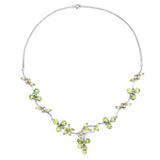 17.24 Carat Genuine Peridot .925 Sterling Silver Necklace