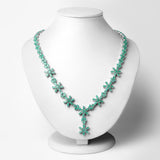 37.92 Carat Carat Genuine Emerald .925 Sterling Silver Necklace