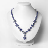 55.20 Carat Genuine Glass Filled Sapphire .925 Sterling Silver Necklace