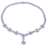 41.76 Carat Genuine Tanzanite .925 Sterling Silver Necklace