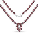 31.05 Carat Genuine Garnet .925 Sterling Silver Necklace
