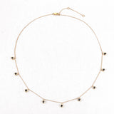 1.08 Carat Genuine Blue Sapphire 10K Yellow Gold Necklace