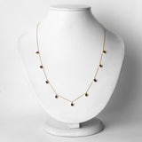 1.08 Carat Genuine Blue Sapphire 10K Yellow Gold Necklace