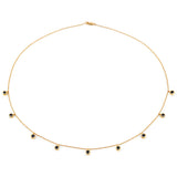 1.08 Carat Genuine Blue Sapphire 10K Yellow Gold Necklace