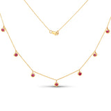 1.17 Carat Genuine Ruby 10K Yellow Gold Necklace