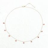 1.17 Carat Genuine Ruby 10K Yellow Gold Necklace