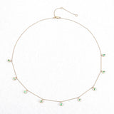 0.90 Carat Genuine Zambian Emerald 10K Yellow Gold Necklace