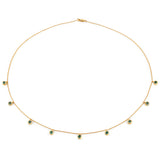 0.90 Carat Genuine Zambian Emerald 10K Yellow Gold Necklace