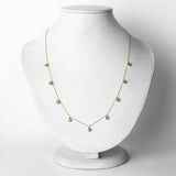 0.90 Carat Genuine Zambian Emerald 10K Yellow Gold Necklace