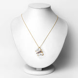 0.53 ct. Genuine Tanzanite and White Zircon .925 Sterling Silver Necklace