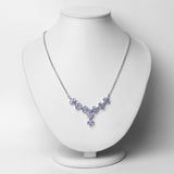 5.54 Carat Genuine Tanzanite .925 Sterling Silver Necklace