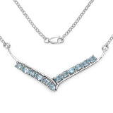 5.00 Carat Genuine Blue Topaz .925 Sterling Silver Necklace