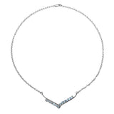 5.00 Carat Genuine Blue Topaz .925 Sterling Silver Necklace